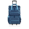 Сумка-чемодан для швейной машины, джинсовая синяя - Фото №3