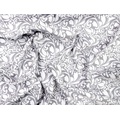 Ткань Gütermann Long Island (серый/белые цветы) - Фото №1