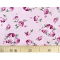Ткань Gütermann Notting Hill (розовая "гусиная лапка"/цветы) 