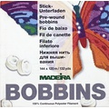 Нитки Madeira Bobbins №150 (120м на шпуле) 144 шт белые - Фото №1