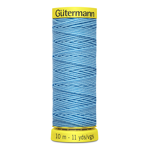 Gütermann Elastic 10м цвет 6037, голубой 