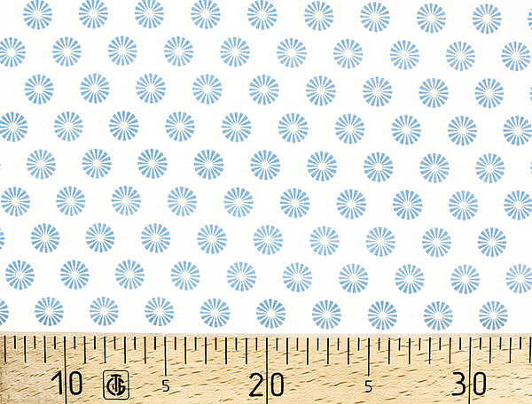 Ткань Gütermann Summer Loft (голубые ромашки на белом) 