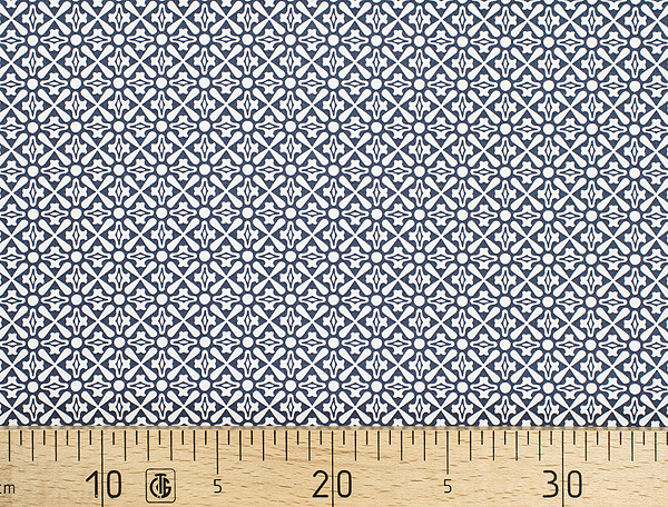 Ткань Gütermann Marrakesch (синий/белый орнамент) 