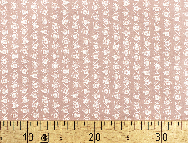 Ткань Gütermann Marrakesch (дымчато-розовый/белый цветочный орнамент) 