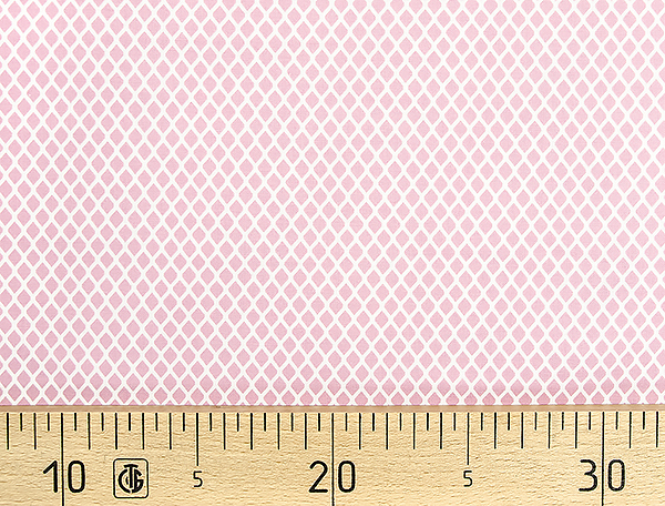 Ткань Gütermann Portofino (розовый в белую сетку) 
