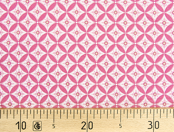 Ткань Gütermann Portofino (ярко-розовый/узоры в ромбах) 