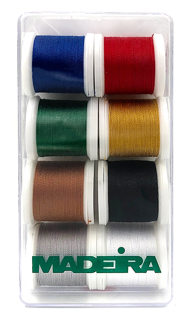 Набор швейных ниток Madeira Aerofil №35 8 катушек толстых ниток Aerofil равномерной окраски по 100м