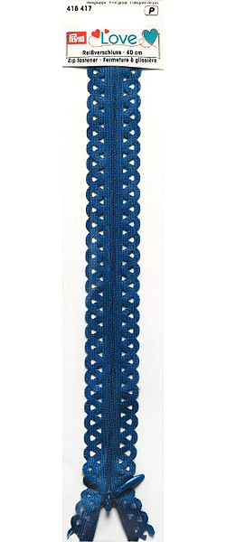 Молния Prym Love S11 декоративная потайная 40 см ярко-синяя 